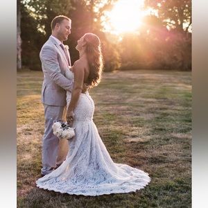 Liancarlo lace wedding dress